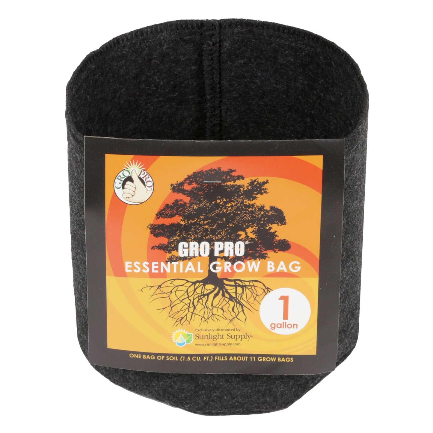 Gro Pro Essential Round Fabric Pot - No Handles