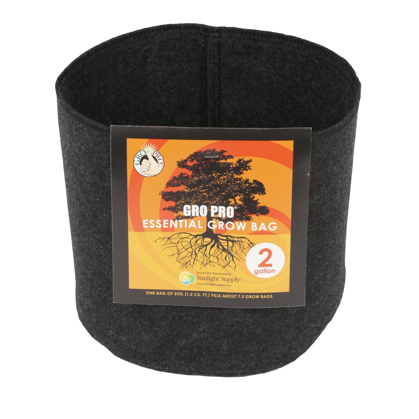 Gro Pro Essential Round Fabric Pot - No Handles