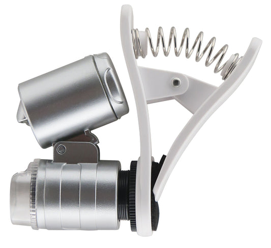 Grower's Edge Universal Cell Phone Illuminated Microscope with Clip 60x