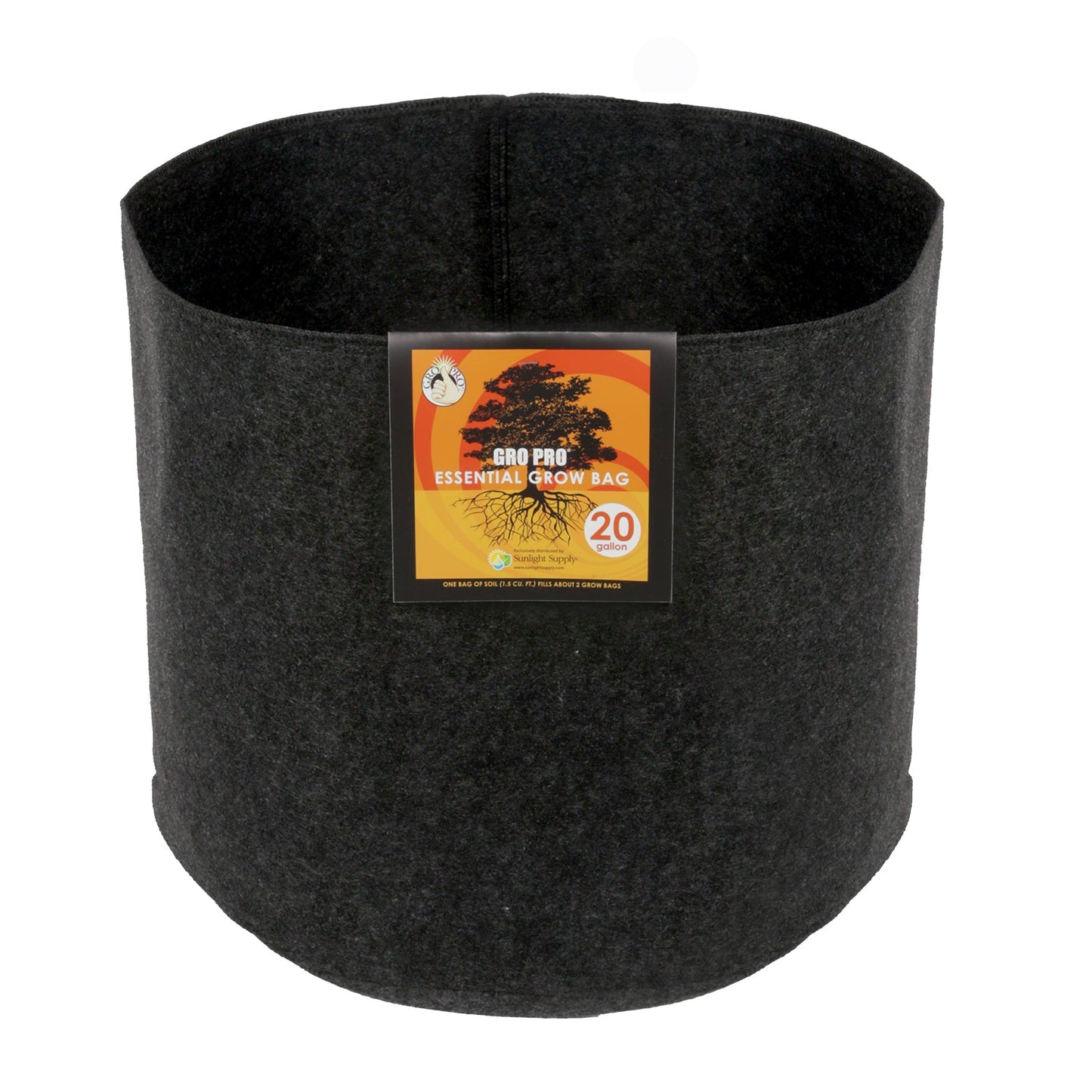 Gro Pro Essential Round Fabric Pot - No Handles
