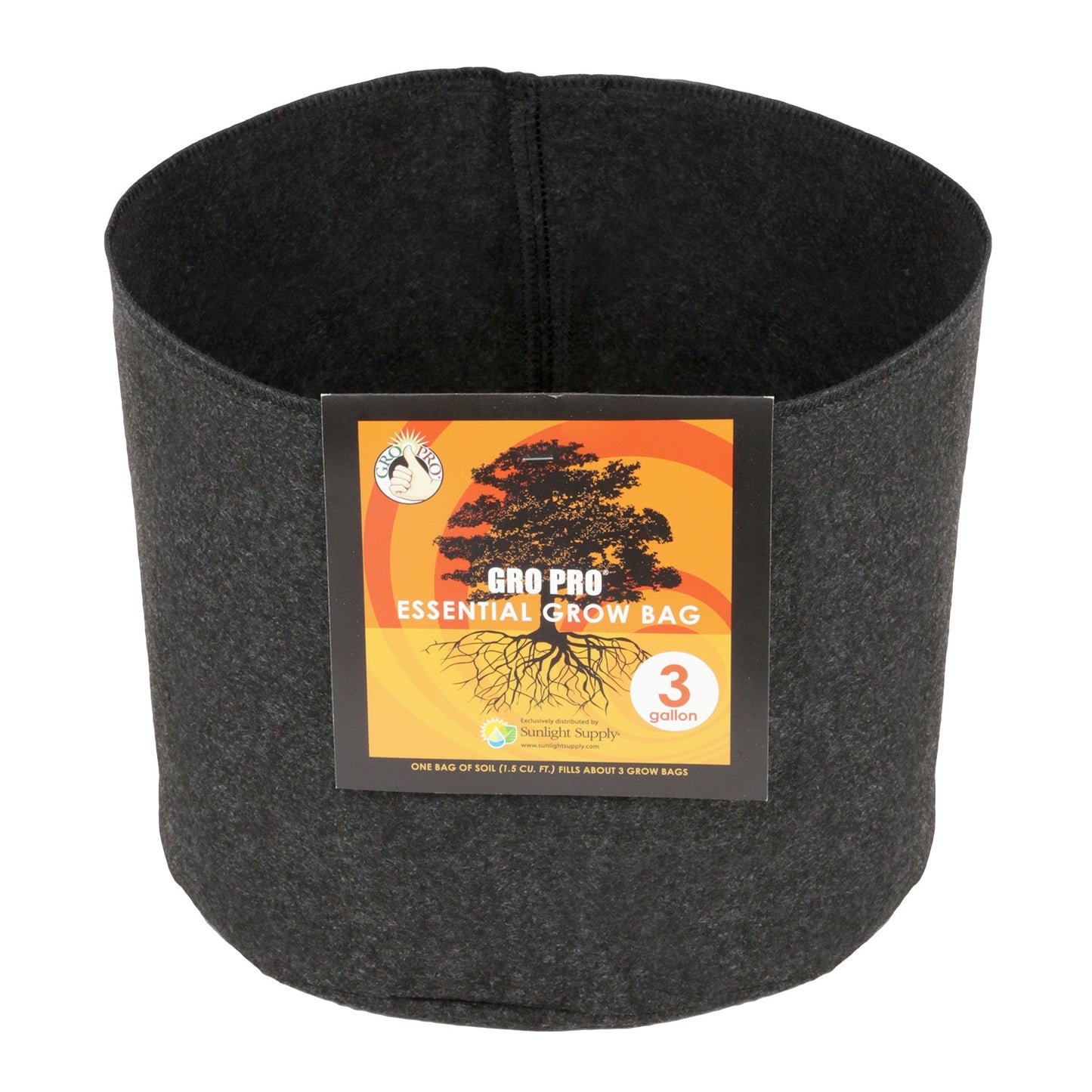Gro Pro Essential Round Fabric Pot - No Handles